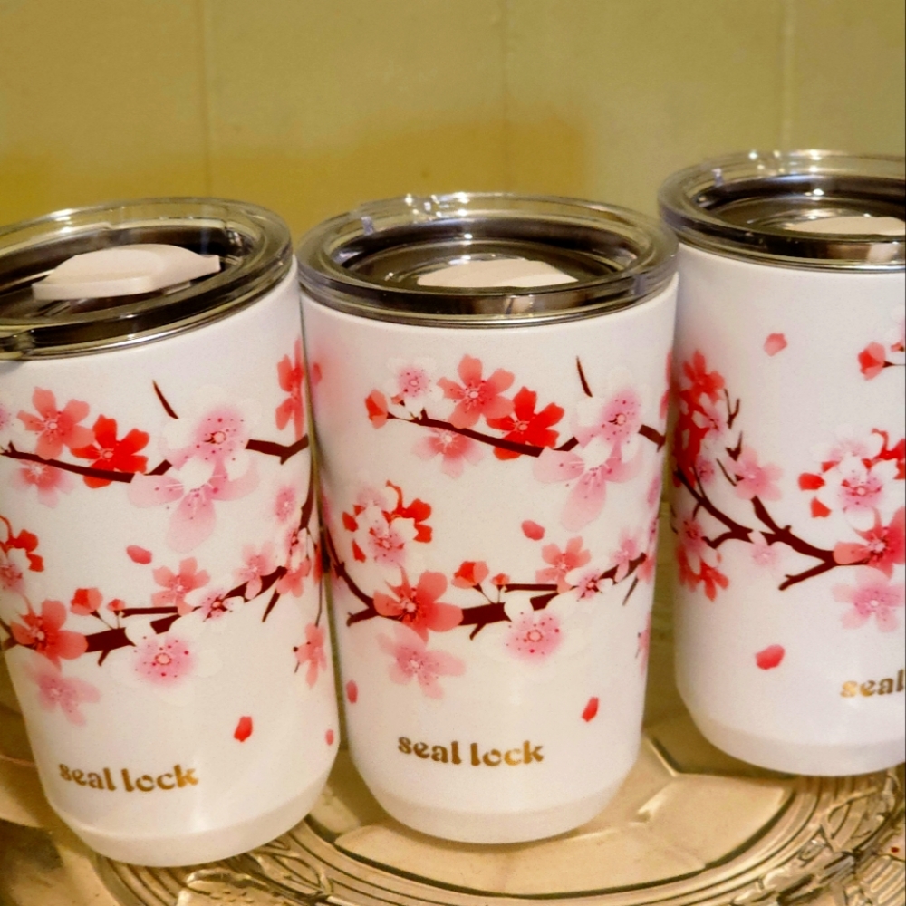 Cherry Blossom Thermal Tumbler